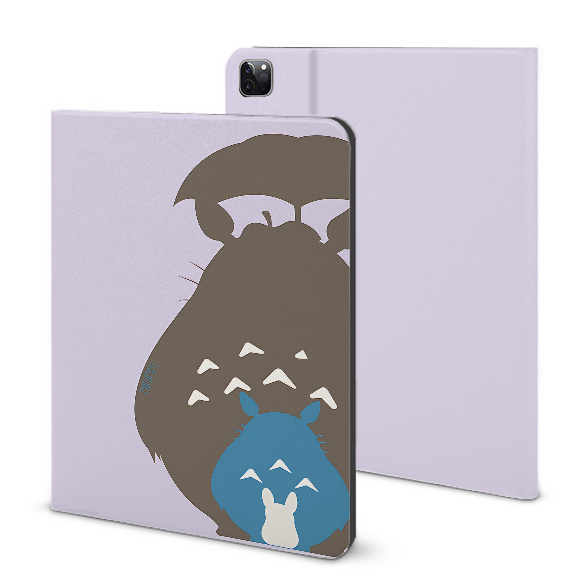 （画像用） となりのトトロ 草壁メイ 草壁サツキ My Neighbor Totoro Satsuki Kusakabe Mei Kusakabe IPad ケース ブック型 PUレザー TPU 耐衝撃 軽量 薄型 ペン収納なし 全面保護 IPad 各モデル対応
